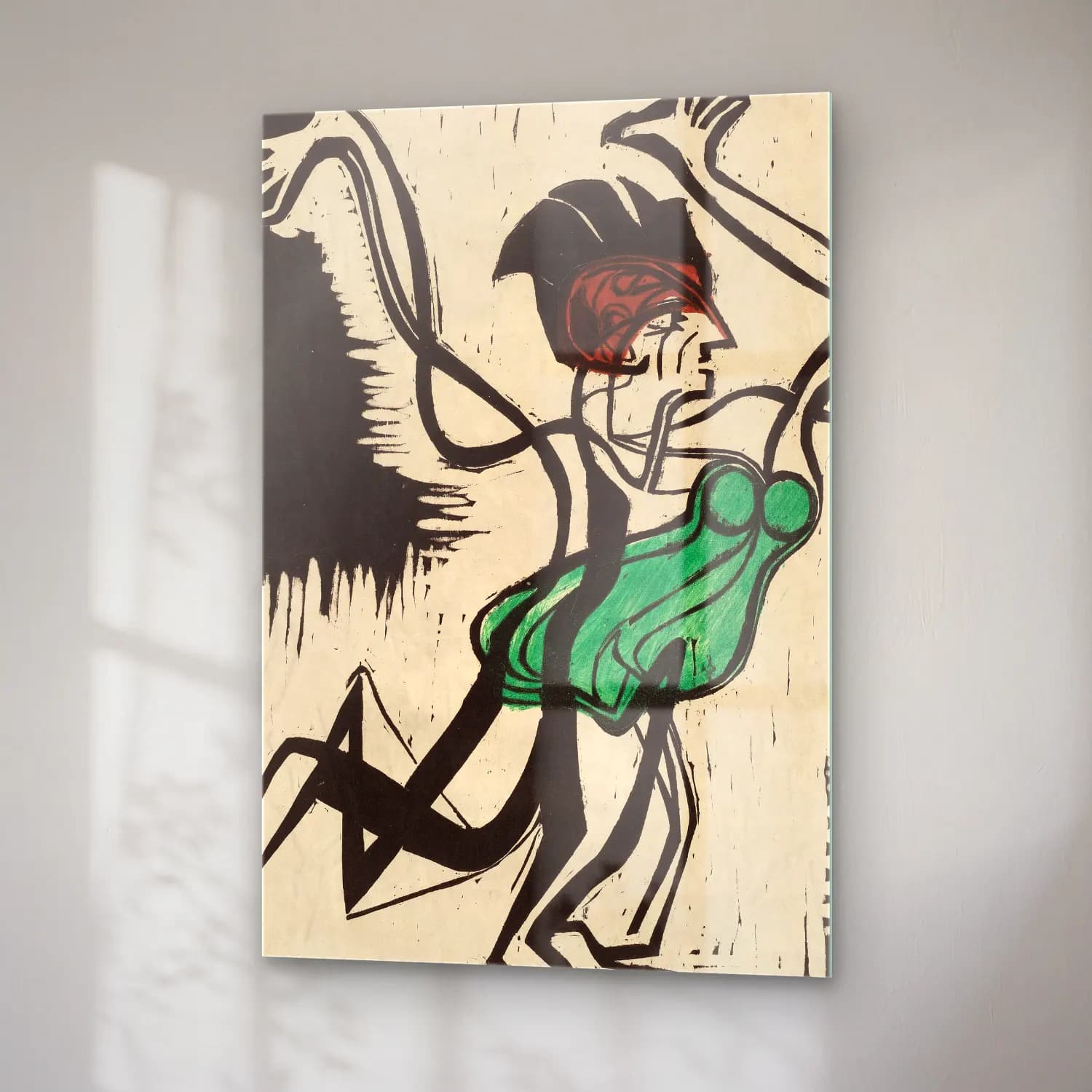 Ernst Ludwig Kirchner – Palucca – Yeşil Tonlar cam tablo — sağ açıdan görünüm