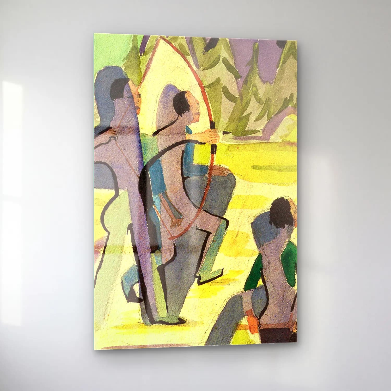 Ernst Ludwig Kirchner – archer – Yeşil Tonlar cam tablo — sol açıdan görünüm