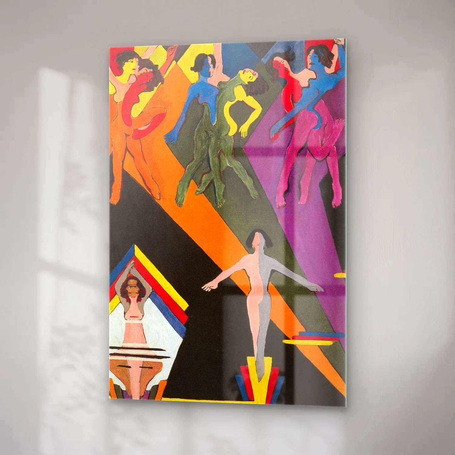 Ernst Ludwig Kirchner – dancing girls in colourful rays cam tablo — sağ açıdan görünüm