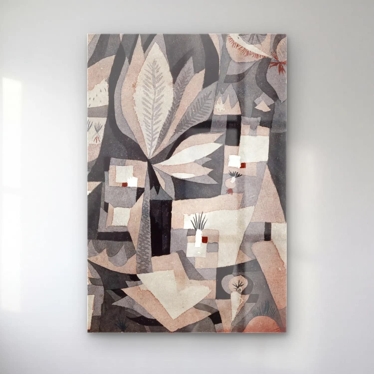 Paul Klee – Dry cooler garden cam tablo — Paul Klee – Dry cooler garden — modern soyut soyut formlar