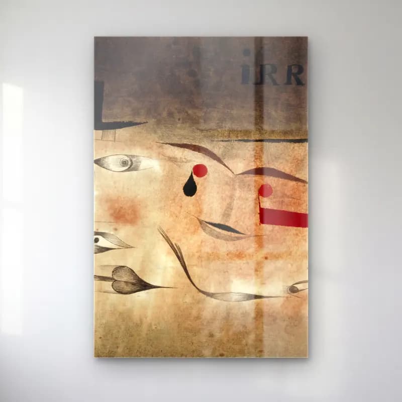 Paul Klee – Seventeen, crazy cam tablo — Paul Klee – Seventeen, crazy — modern soyut soyut yüz