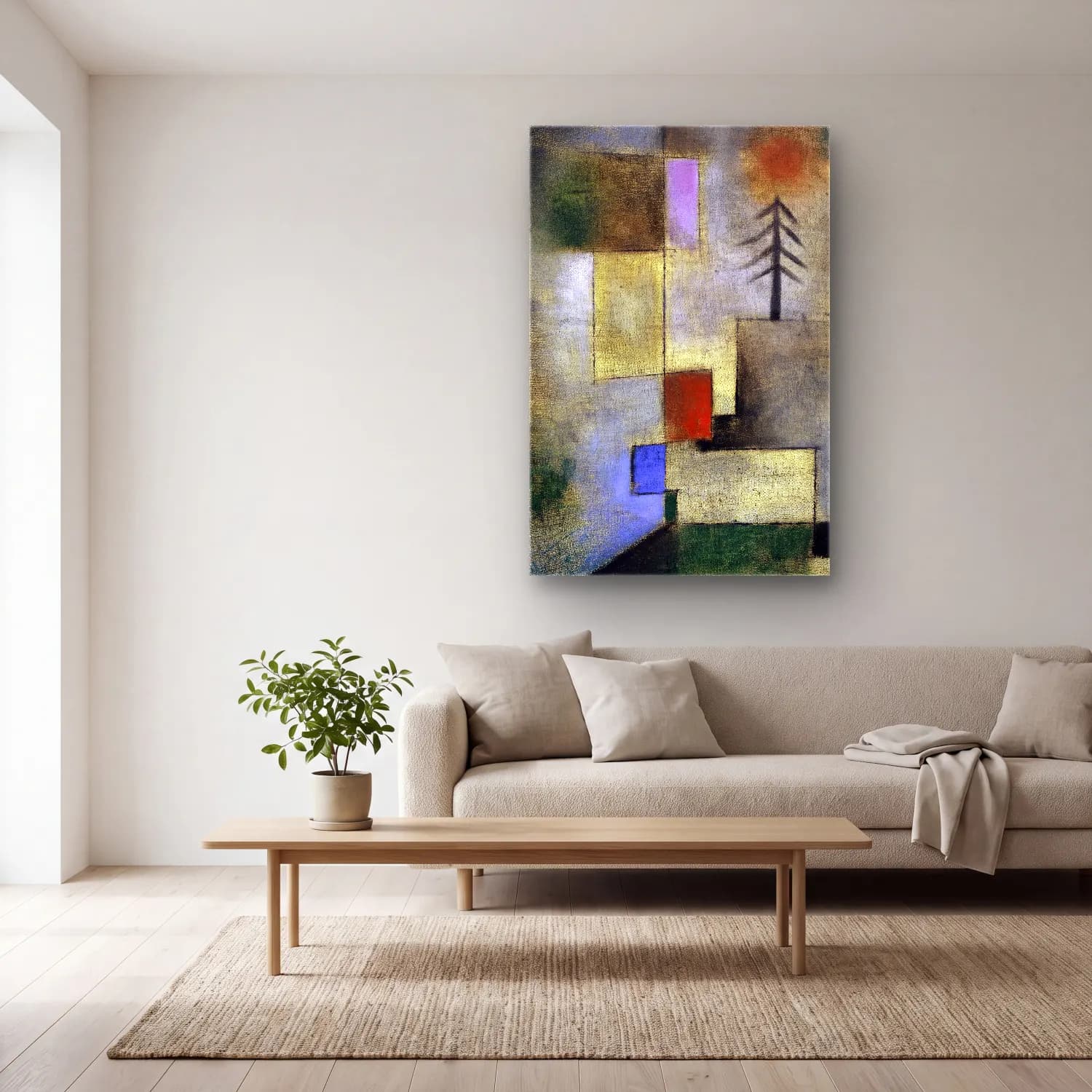 Paul Klee – Small fir picture cam tablo — açık renk salonda