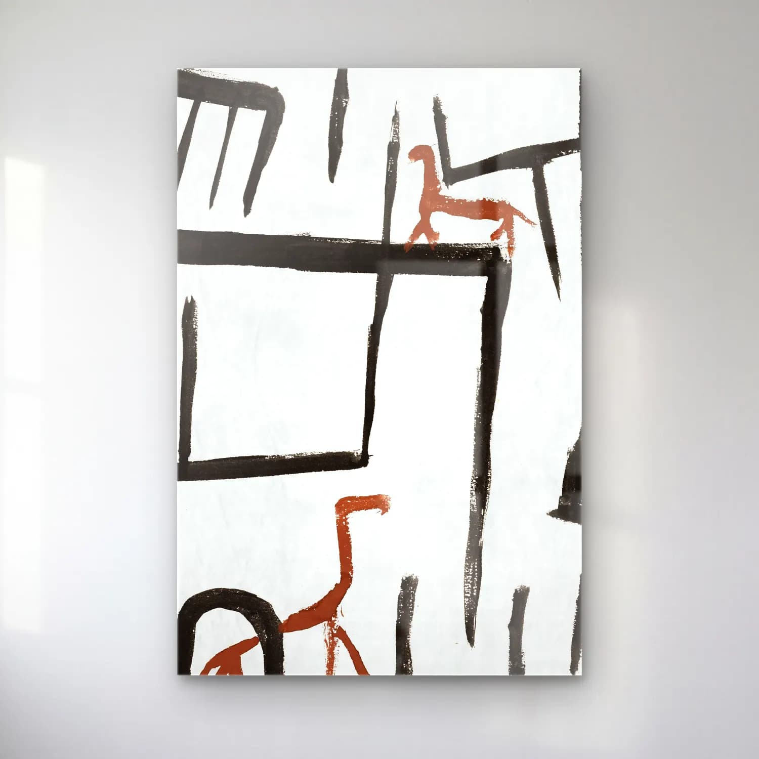 Paul Klee – Animals in an Enclosure cam tablo — Paul Klee – Animals in an Enclosure — modern soyut soyut formlar