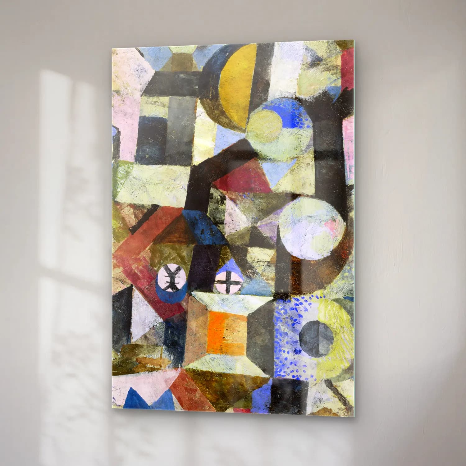 Paul Klee – Composition with the Yellow Half-Moon and the Y cam tablo — sağ açıdan görünüm