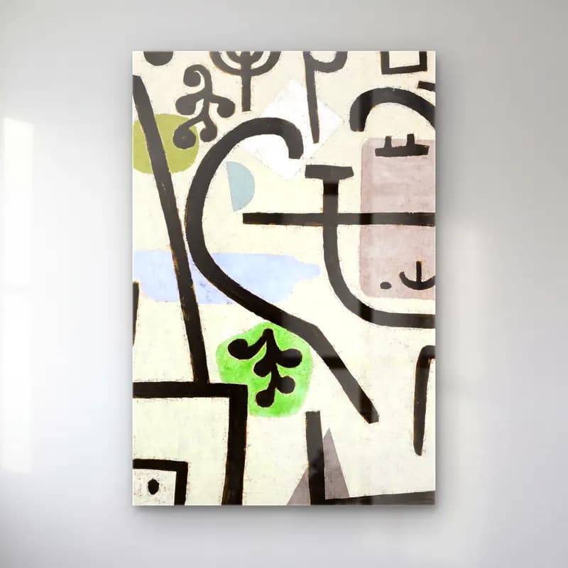 Paul Klee – Paul s Rich Port cam tablo — Paul Klee – Paul s Rich Port — modern soyut soyut formlar