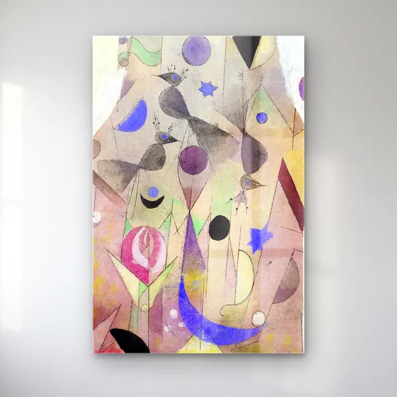 Paul Klee – Persische Nachtigallen (Persian Nightingales) cam tablo — Paul Klee – Persische Nachtigallen (Persian Nightingales) — modern soyut soyut formlar
