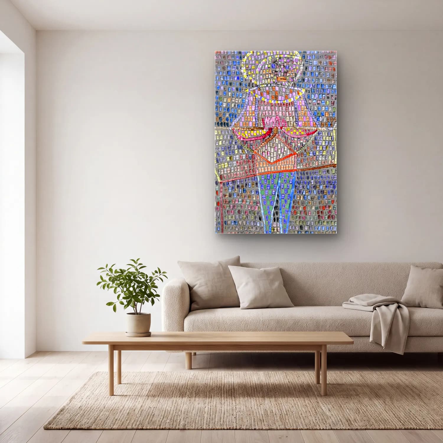Paul Klee – oy in Fancy Dress cam tablo — açık renk salonda