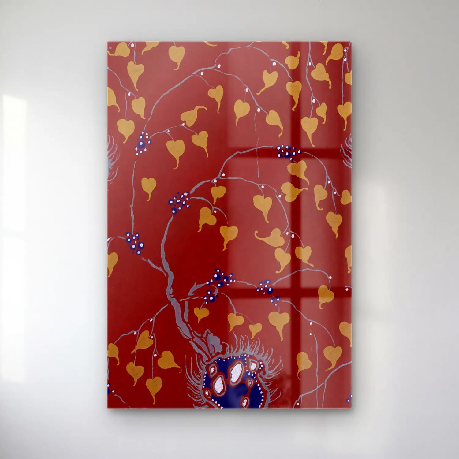 Botanik İllüstrasyon Çiçek Deseni No. 32 cam tablo — Botanik İllüstrasyon Çiçek Deseni No. 32 — botanik i̇llüstrasyon çiçek deseni