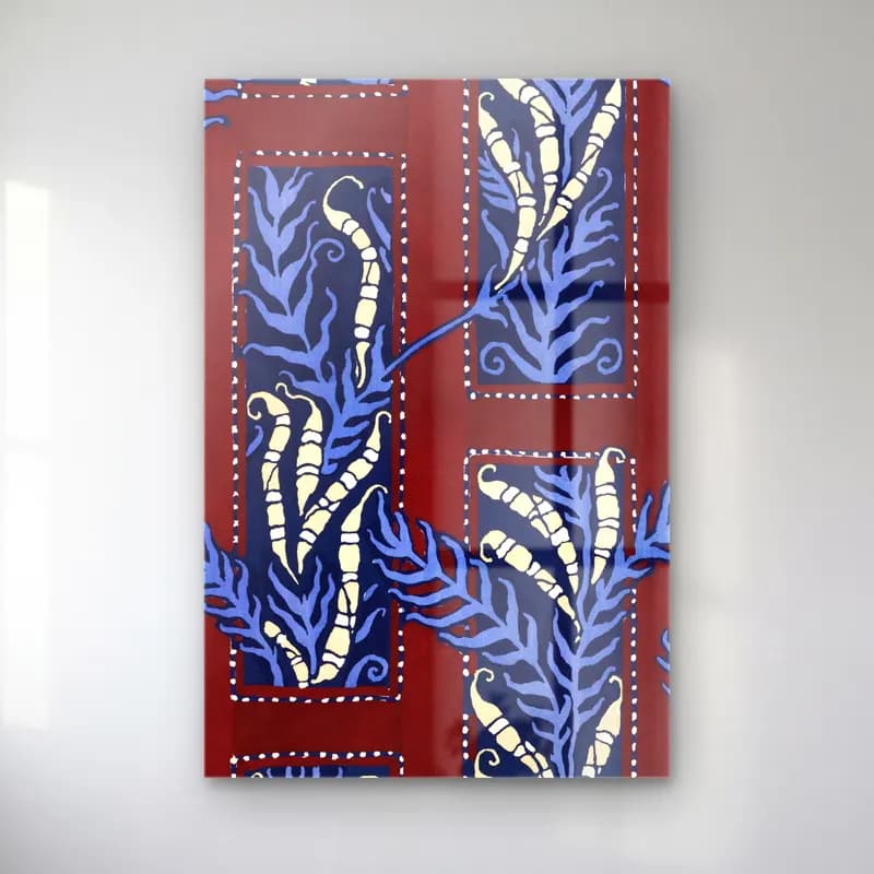 Boho Çiçek Deseni No. 99 cam tablo — Boho Çiçek Deseni No. 99 — boho çiçek deseni