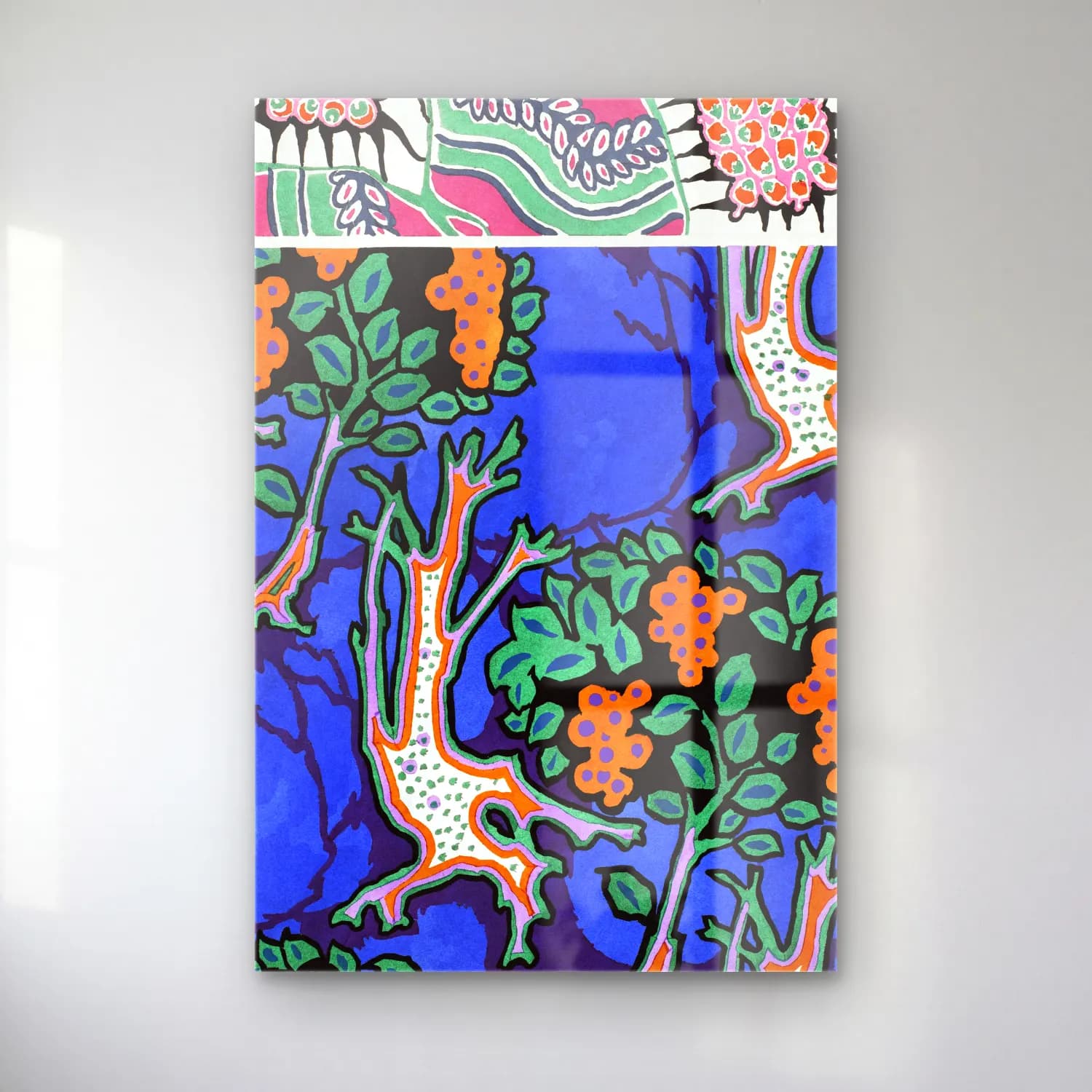 Maksimalist Çiçek Deseni No. 21 cam tablo — Maksimalist Çiçek Deseni No. 21 — maksimalist çiçek deseni