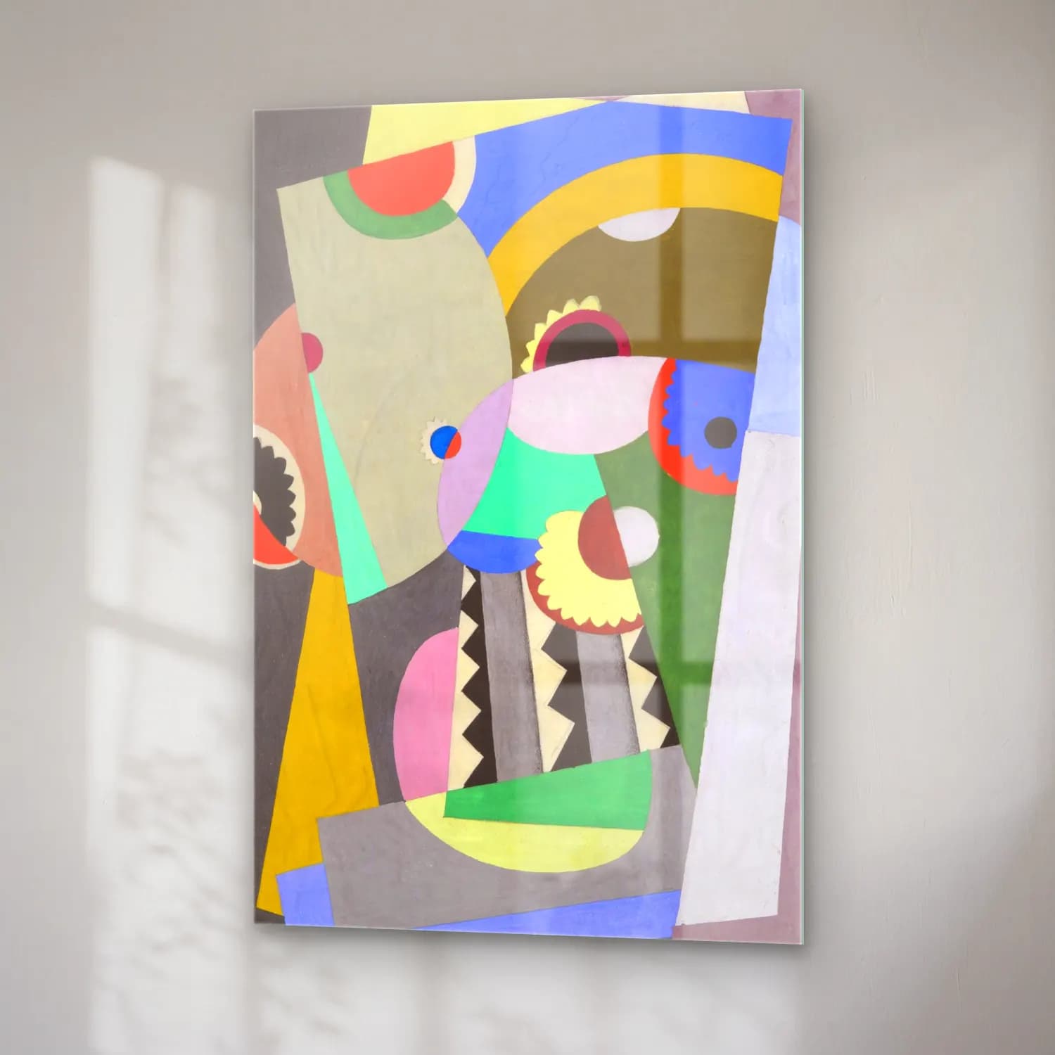 Georges Valmier – Composition – Yeşil Tonlar cam tablo — sağ açıdan görünüm