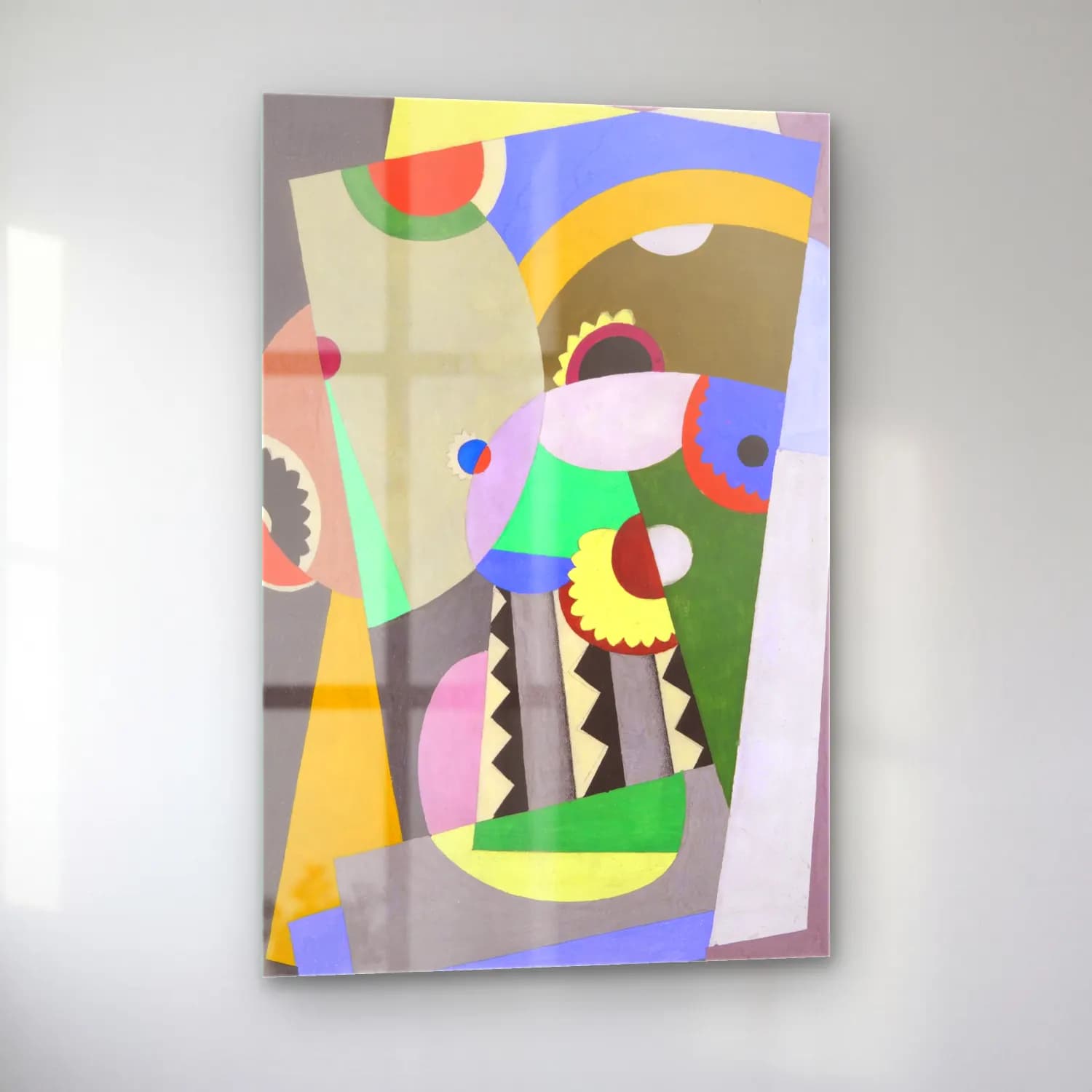Georges Valmier – Composition – Yeşil Tonlar cam tablo — sol açıdan görünüm