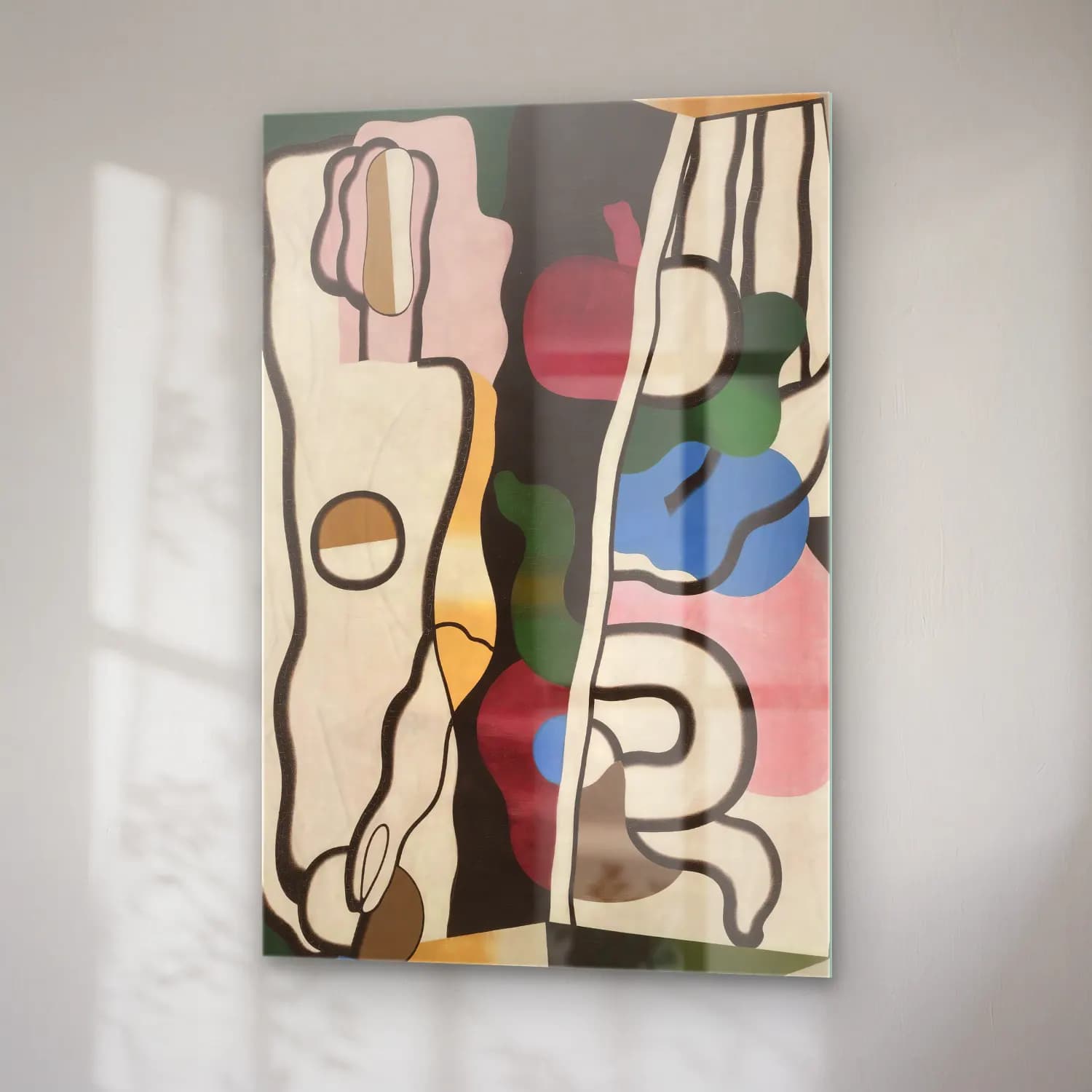 Georges Valmier – Eve – Siyah Beyaz Tonlar cam tablo — sağ açıdan görünüm