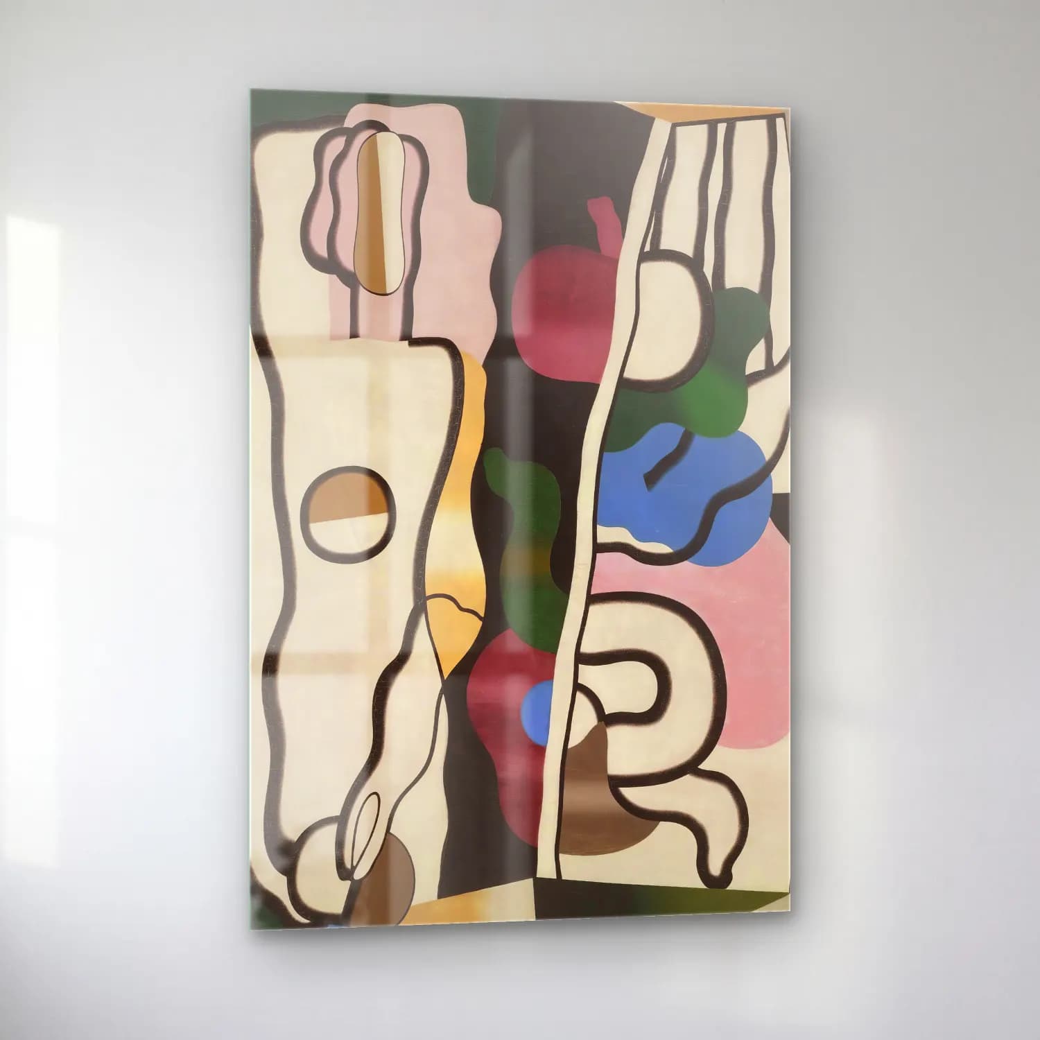 Georges Valmier – Eve – Siyah Beyaz Tonlar cam tablo — sol açıdan görünüm