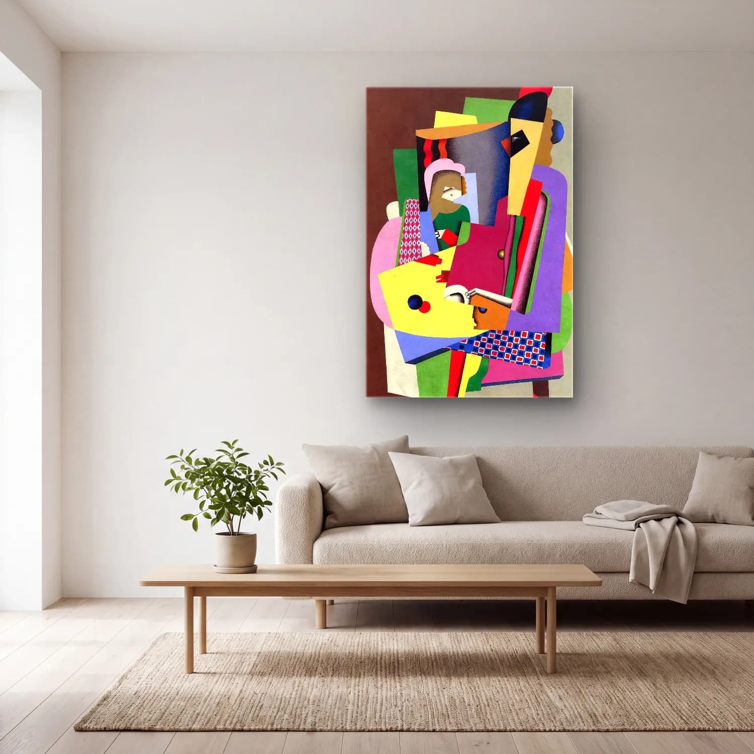 Georges Valmier – The piano lesson – Pembe Tonlar cam tablo — açık renk salonda
