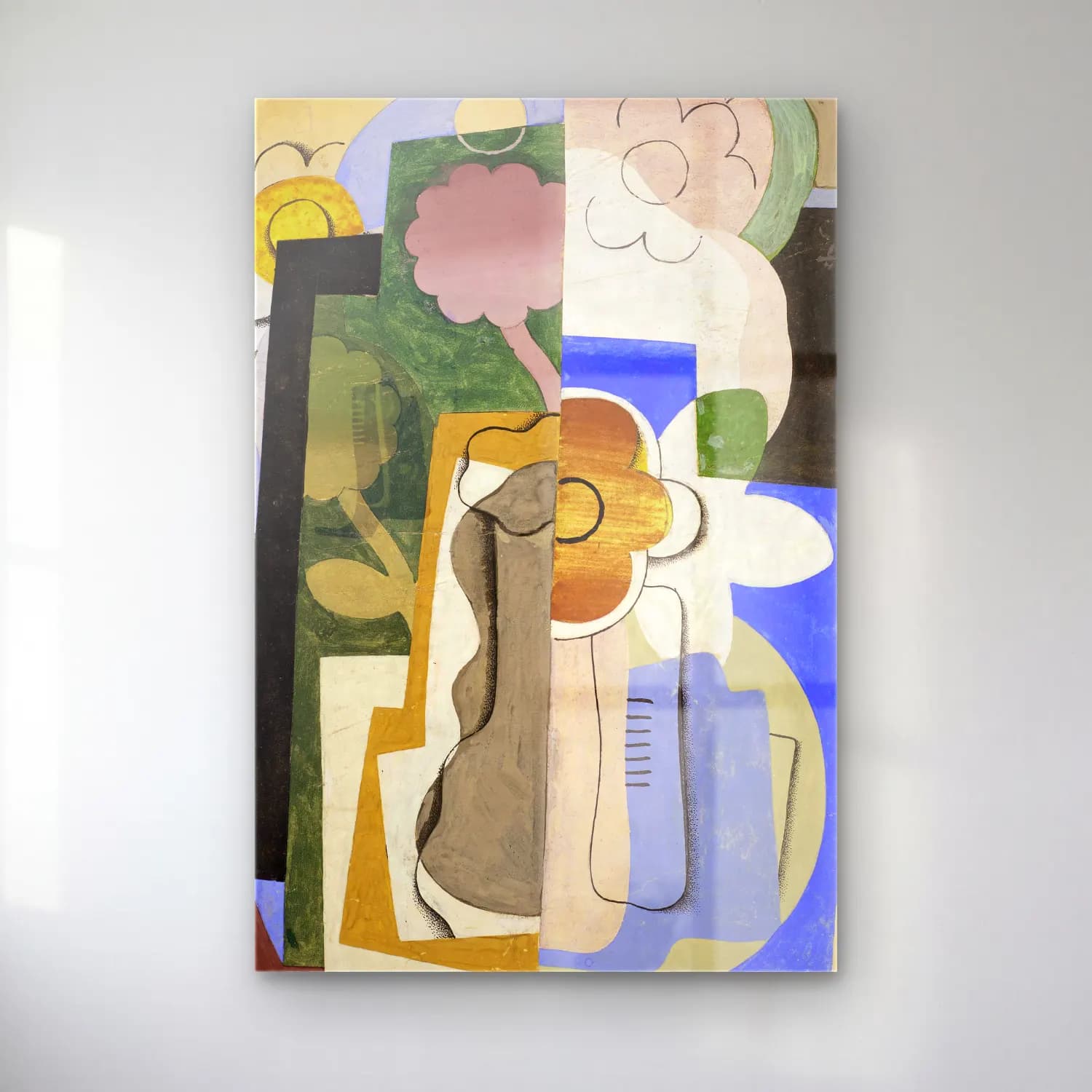 Georges Valmier – Vase de fleurs No. 5 cam tablo — Georges Valmier – Vase de fleurs No. 5 — modern soyut soyut formlar