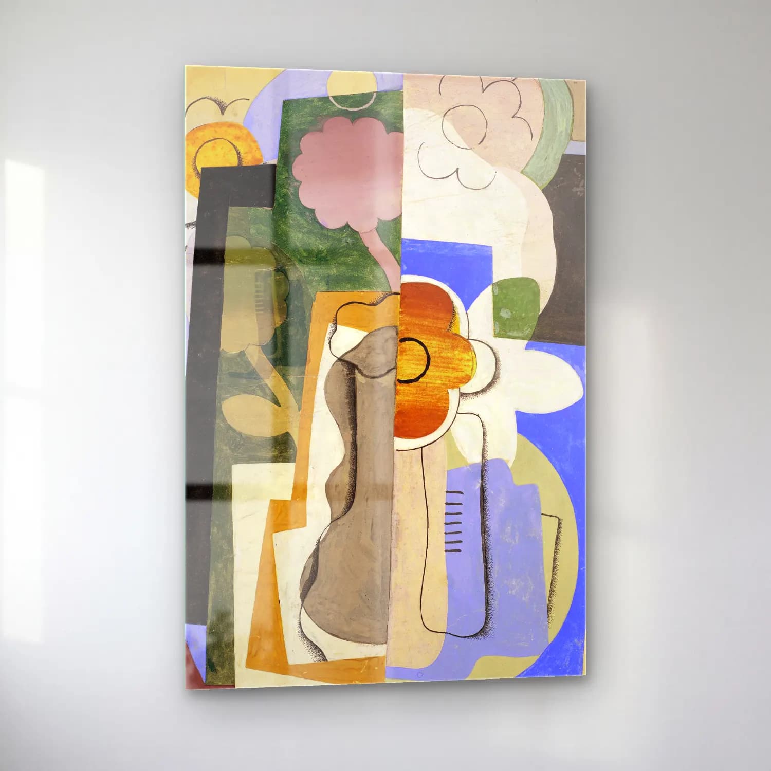 Georges Valmier – Vase de fleurs No. 5 cam tablo — sol açıdan görünüm