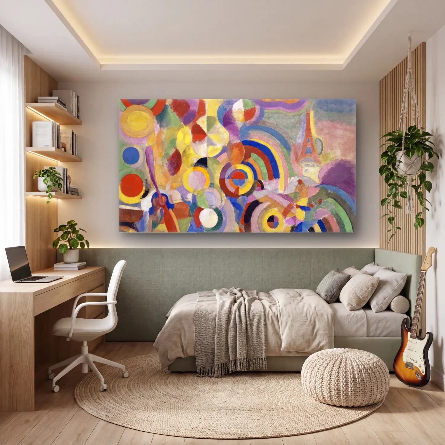 Robert Delaunay – Homage to Blériot cam tablo — genç odasında