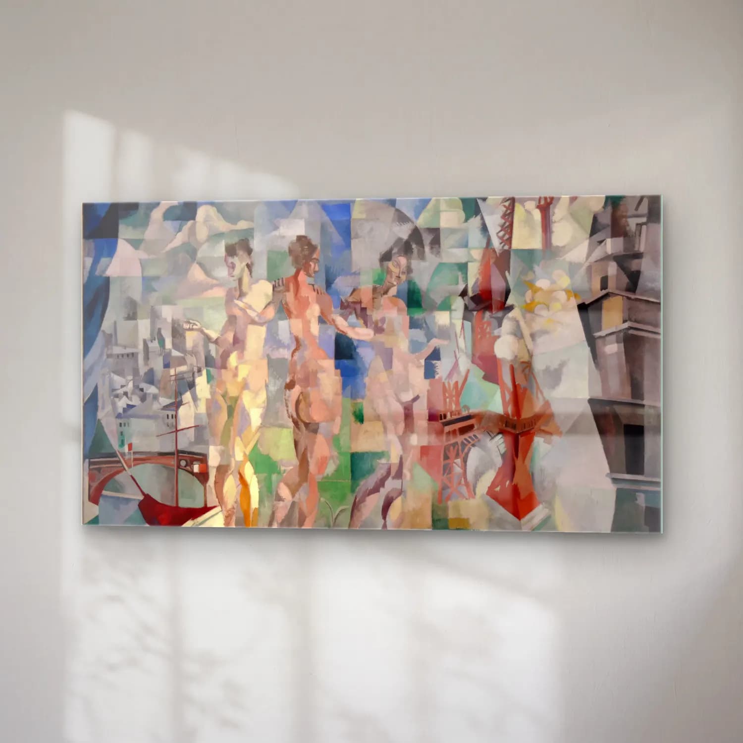 Robert Delaunay – La Ville de Paris – Bej Tonlar cam tablo — sağ açıdan görünüm