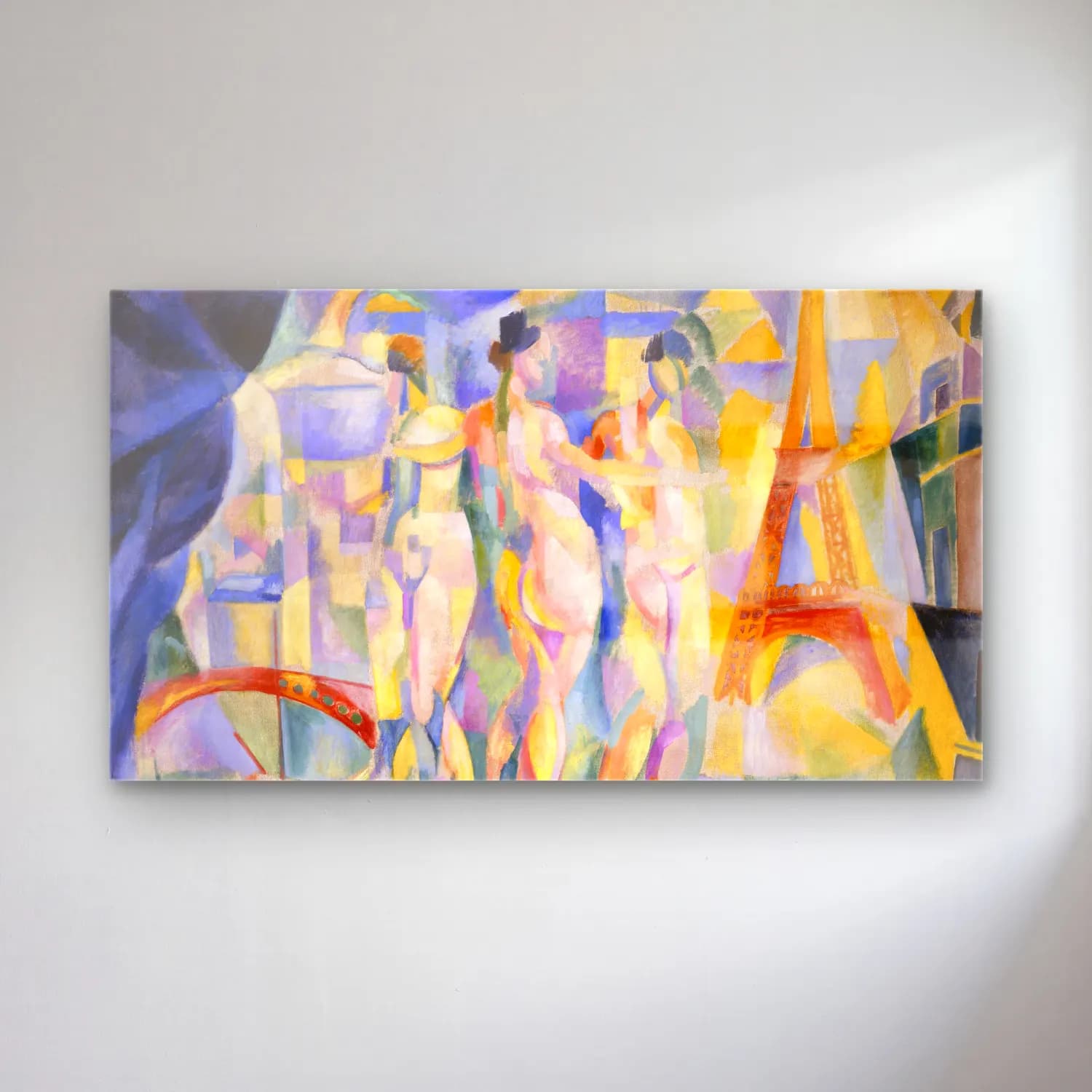 Robert Delaunay – La ville de Paris – Sarı Tonlar cam tablo — Robert Delaunay – La ville de Paris – Sarı Tonlar — empresyonist figür çalışması