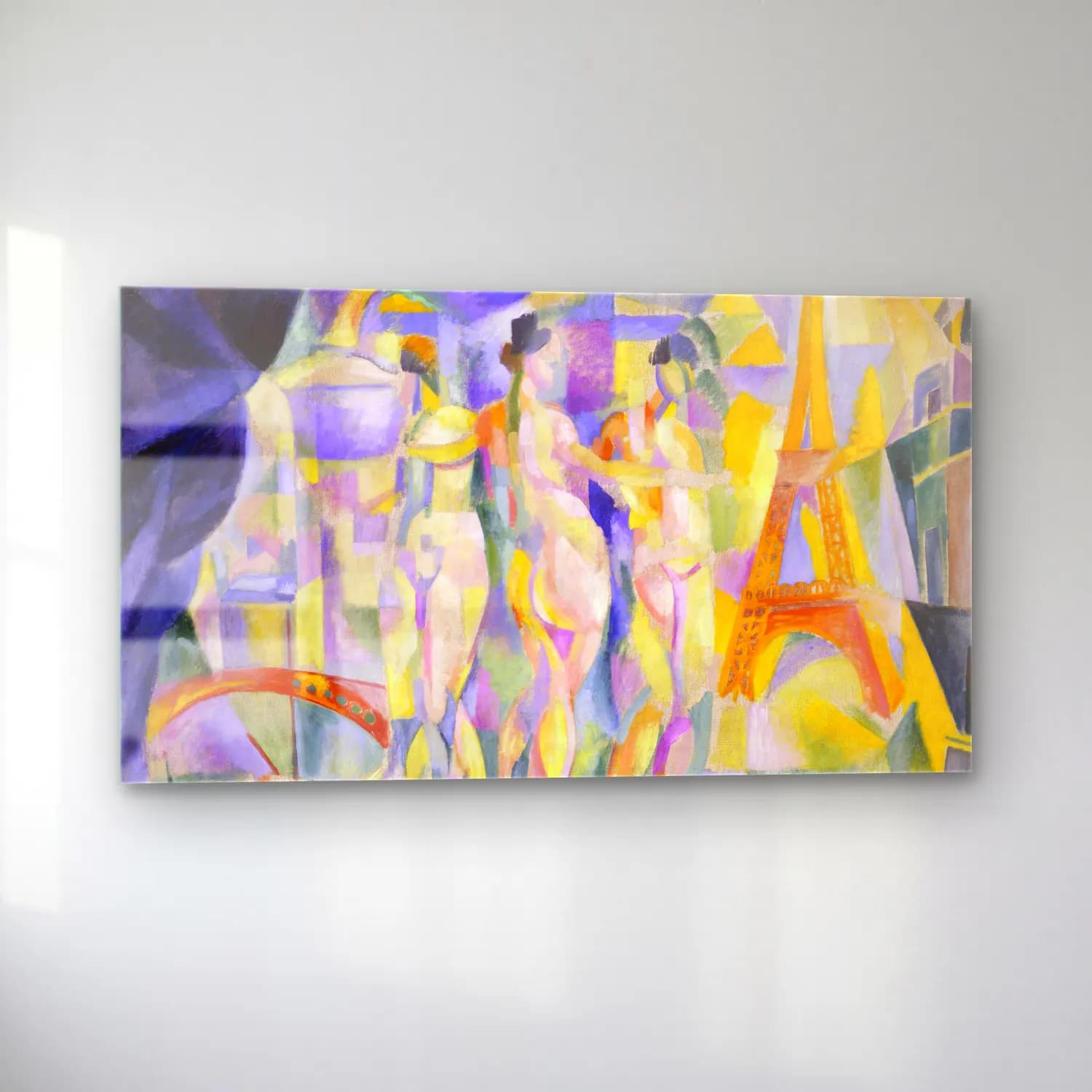 Robert Delaunay – La ville de Paris – Sarı Tonlar cam tablo — sol açıdan görünüm