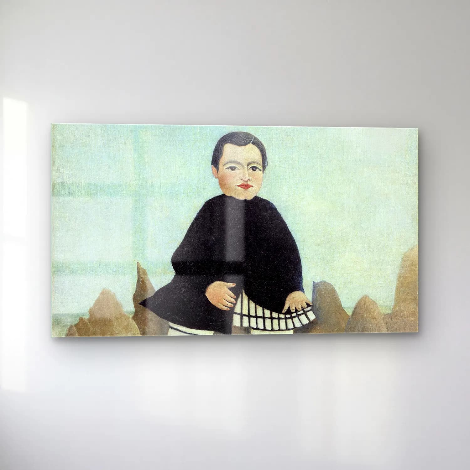 Henri Rousseau – Boy on the Rocks cam tablo — sol açıdan görünüm