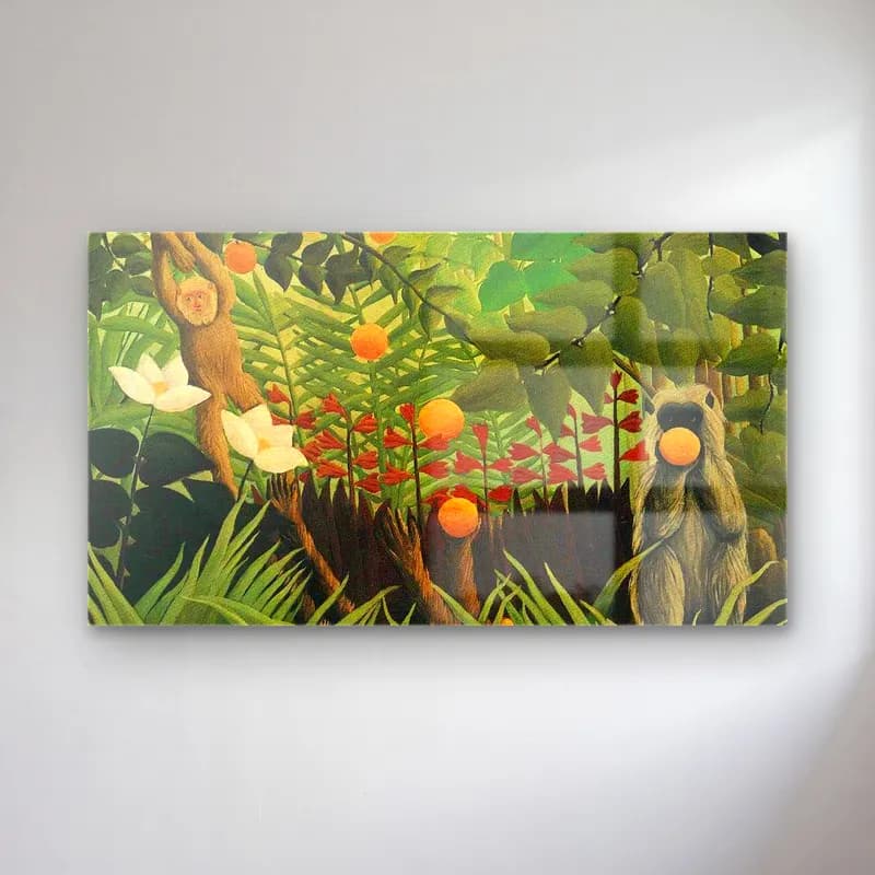 Henri Rousseau – Monkeys in the Jungle cam tablo — Henri Rousseau – Monkeys in the Jungle — botanik i̇llüstrasyon portakallar
