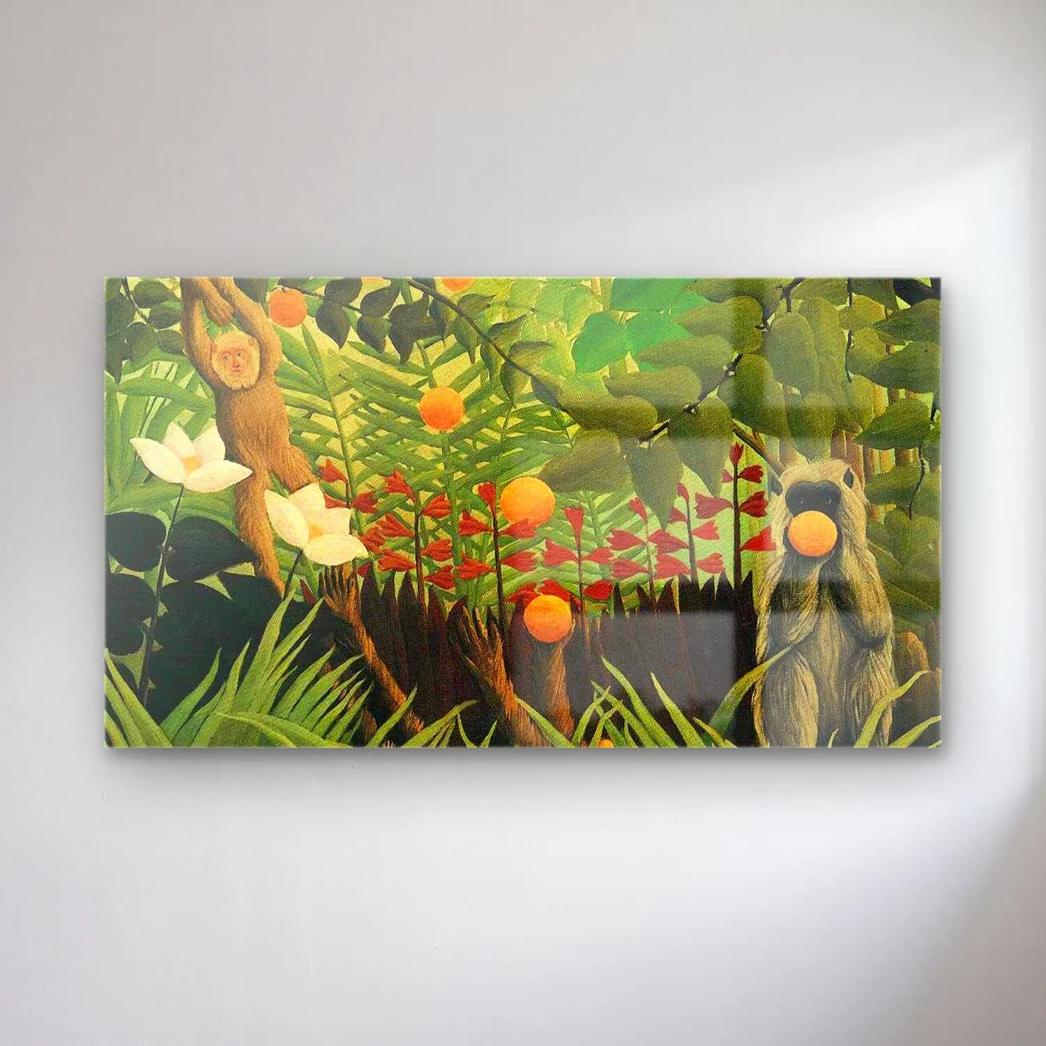 Henri Rousseau – Monkeys in the Jungle cam tablo — Henri Rousseau – Monkeys in the Jungle — botanik i̇llüstrasyon portakallar