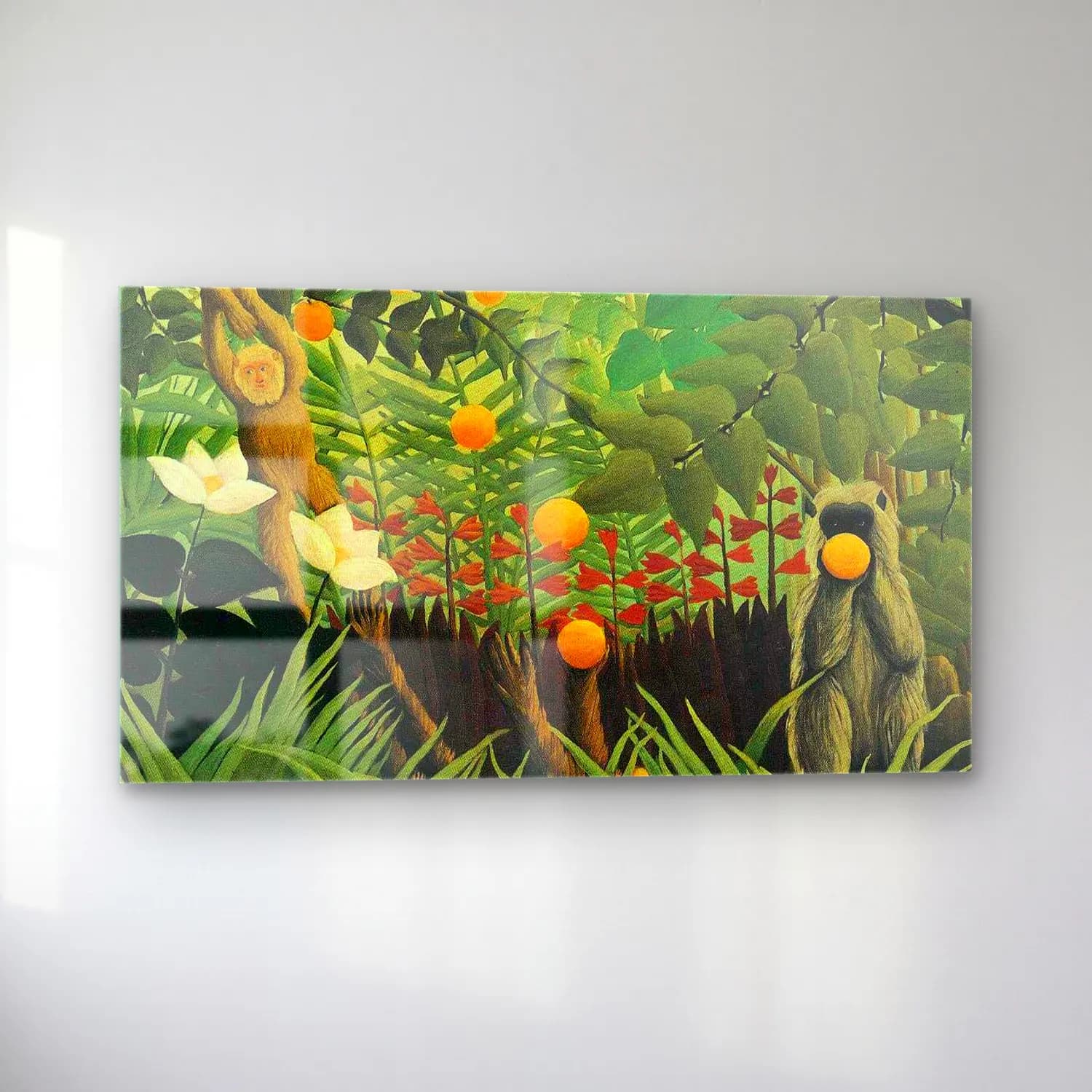 Henri Rousseau – Monkeys in the Jungle cam tablo — sol açıdan görünüm