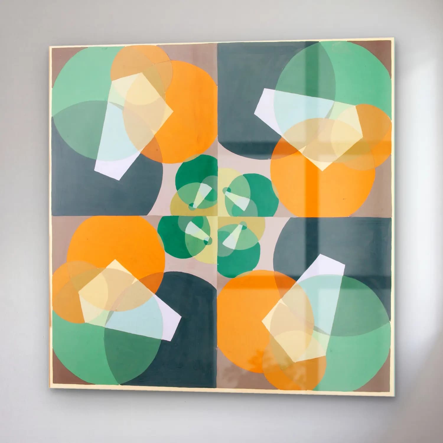Joseph Schillinger – Geometrik Daireler cam tablo — sağ açıdan görünüm