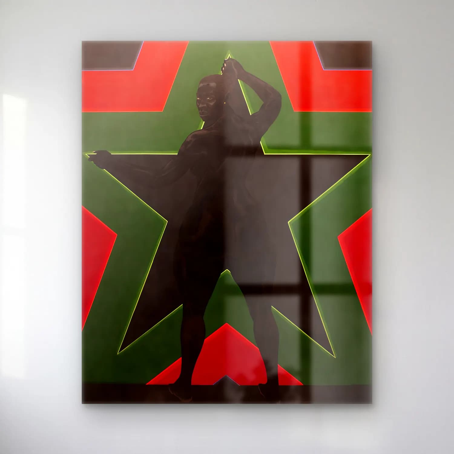 Kerry James Marshall – Figür Çalışması cam tablo — Kerry James Marshall – Figür Çalışması — yağlı boya figür çalışması