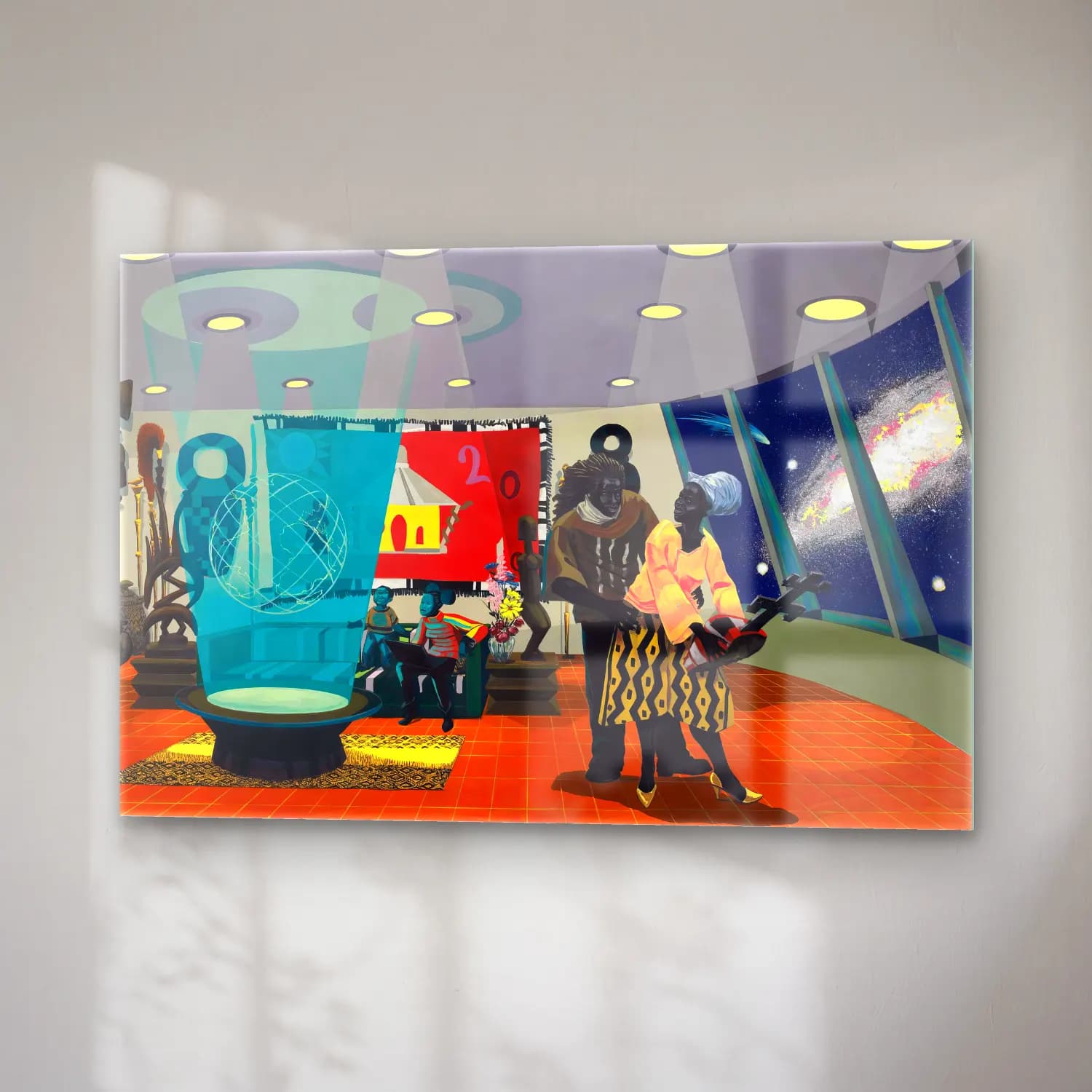 Kerry James Marshall – Gezegenler cam tablo — sağ açıdan görünüm