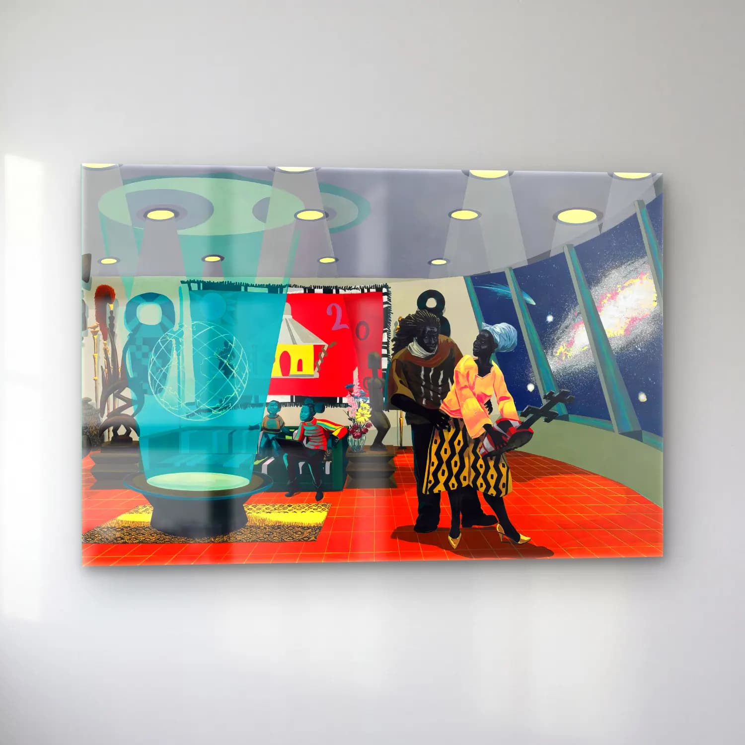 Kerry James Marshall – Gezegenler cam tablo — sol açıdan görünüm