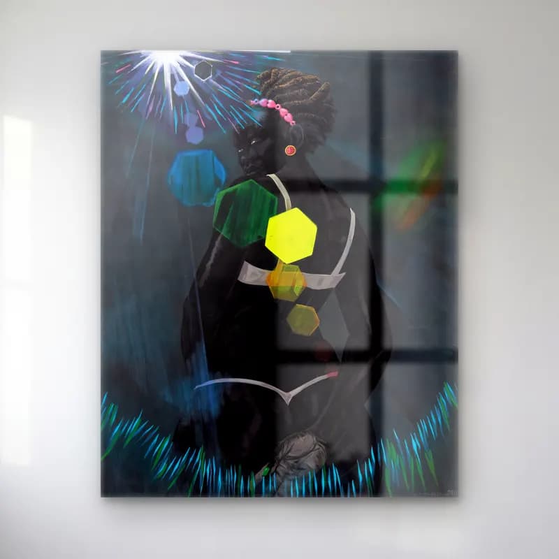 Kerry James Marshall – Moda İllüstrasyonu cam tablo — Kerry James Marshall – Moda İllüstrasyonu — modern soyut moda i̇llüstrasyonu