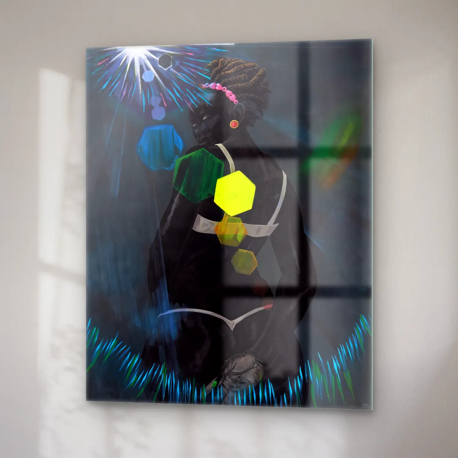 Kerry James Marshall – Moda İllüstrasyonu cam tablo — sağ açıdan görünüm