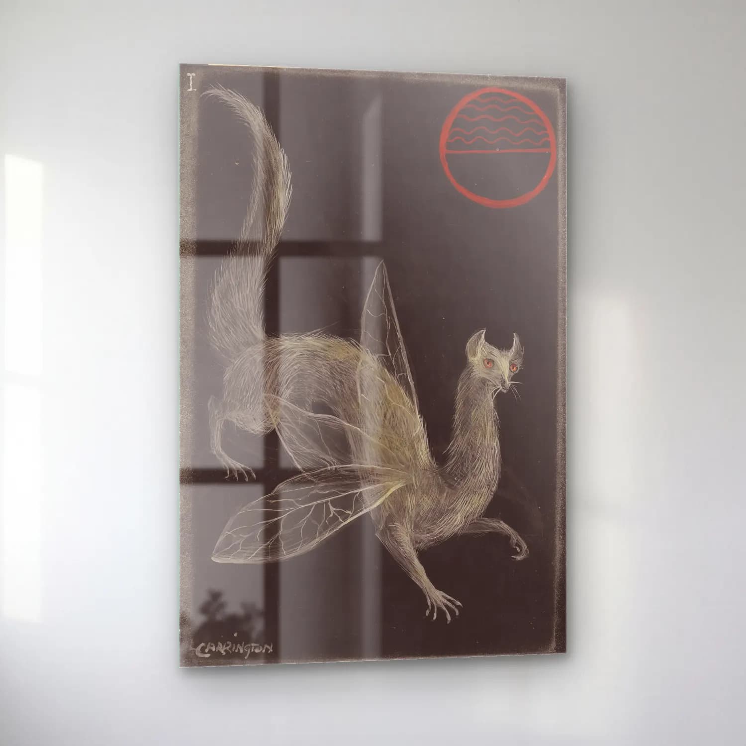 Leonora Carrington – Tilki cam tablo — sol açıdan görünüm