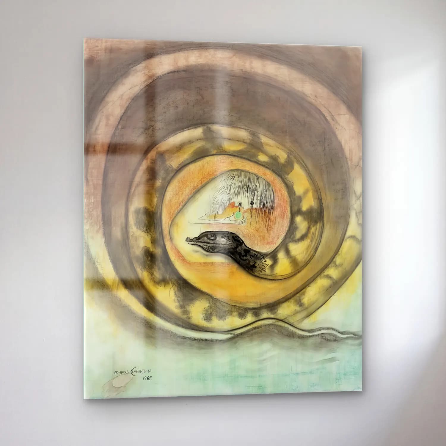 Leonora Carrington – Yılan cam tablo — sol açıdan görünüm