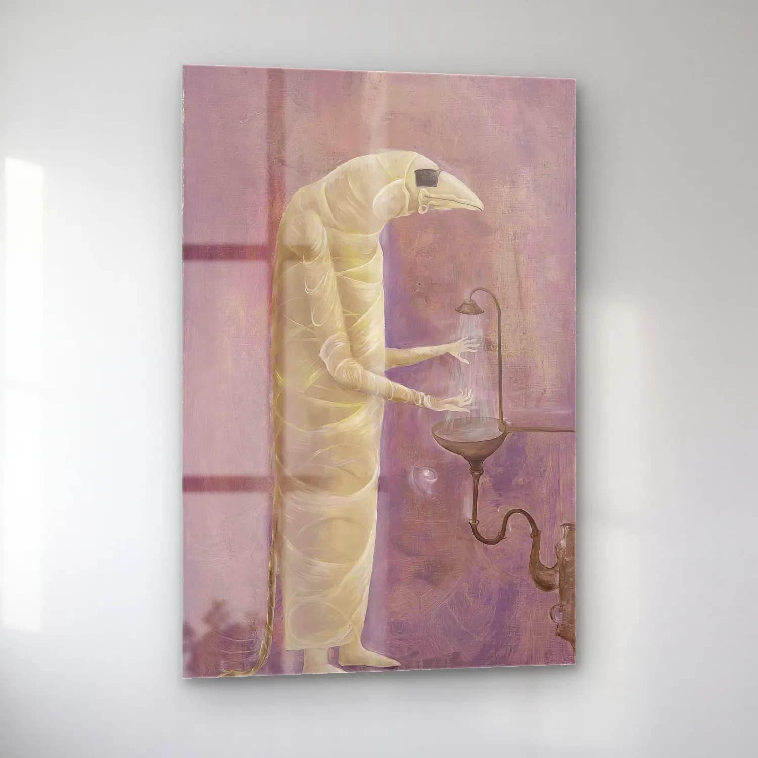 Leonora Carrington – Figür Çalışması cam tablo — sol açıdan görünüm