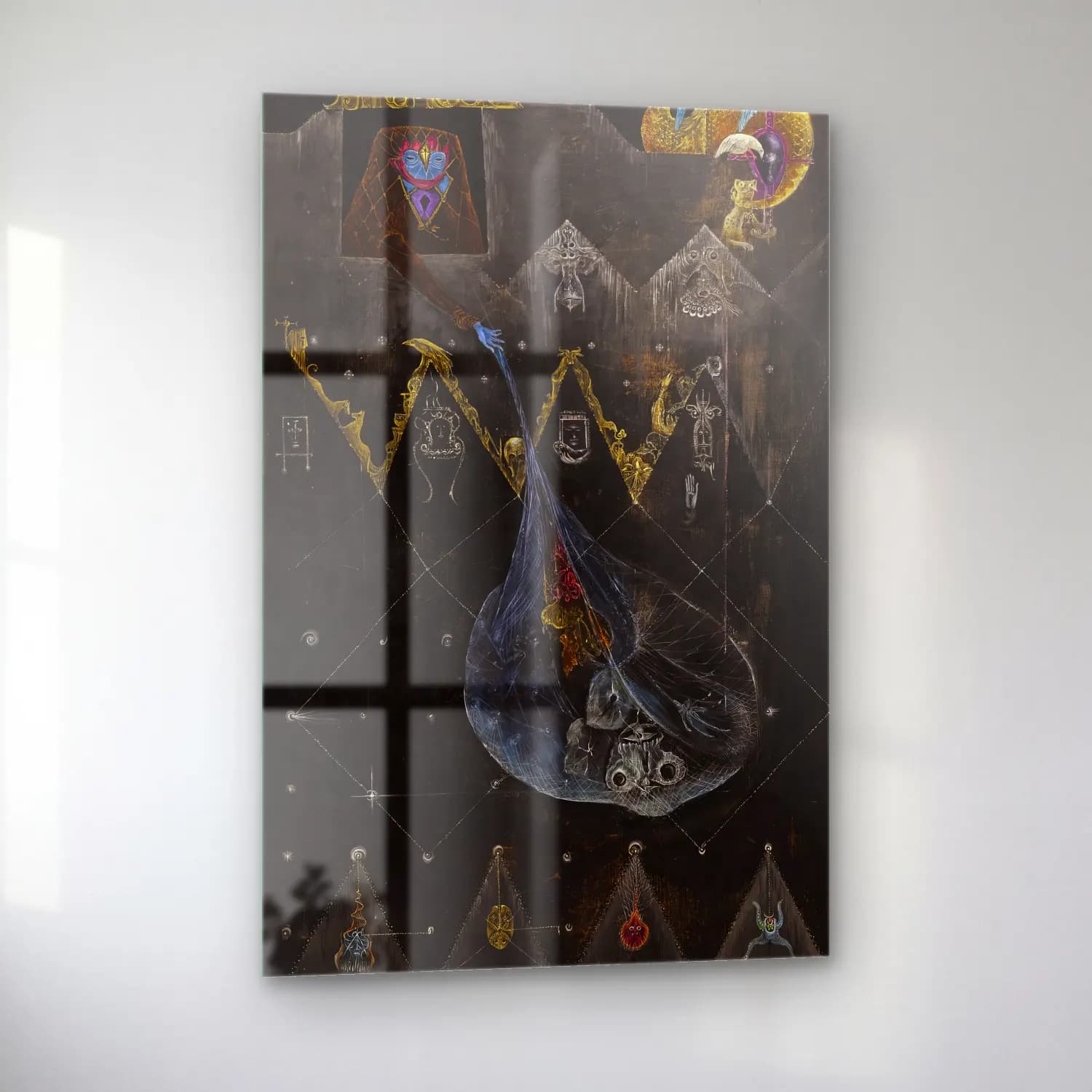 Leonora Carrington – Mitolojik Sahne No. 11 cam tablo — sol açıdan görünüm