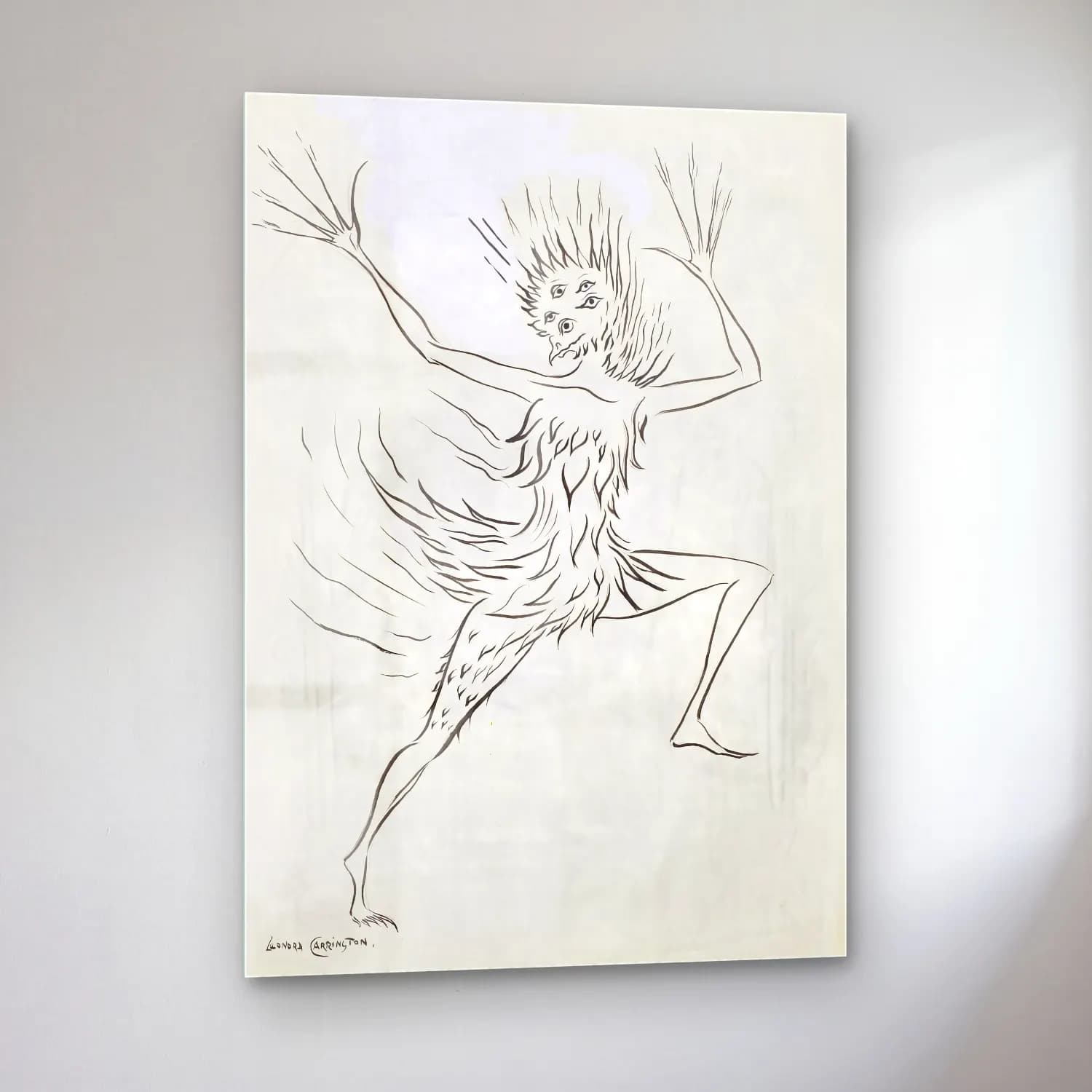 Leonora Carrington – Melek cam tablo — sol açıdan görünüm