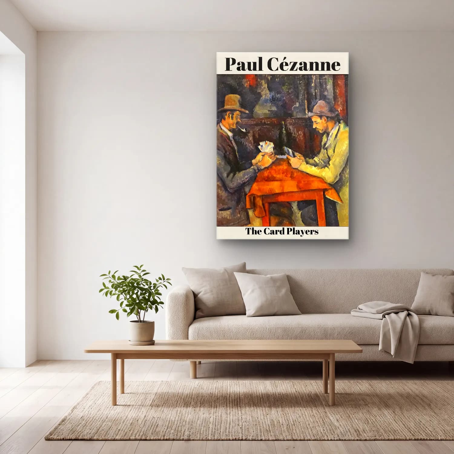 Paul Cezanne – Erkek Portresi cam tablo — açık renk salonda