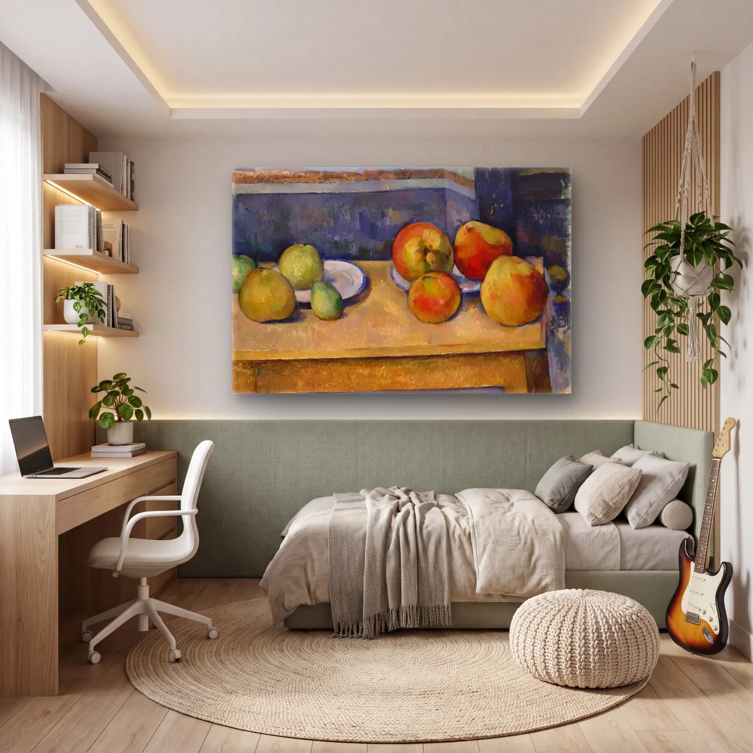 Paul Cezanne – Armut ve Elmalar cam tablo — genç odasında