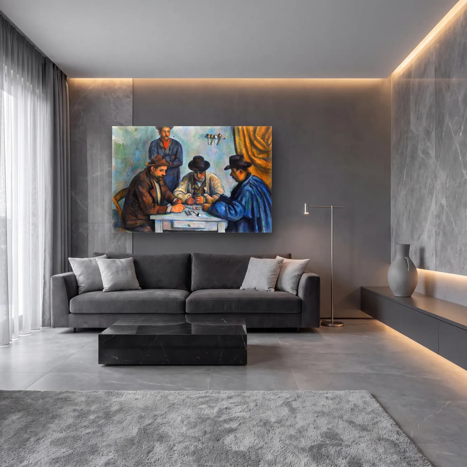 Paul Cezanne – Golf cam tablo — lüks salon duvarında