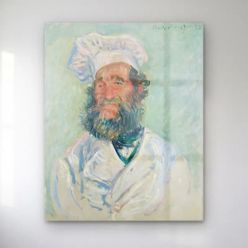 Claude Monet – Erkek Portresi – Pastel Tonlar cam tablo — Claude Monet – Erkek Portresi – Pastel Tonlar — empresyonist erkek portresi