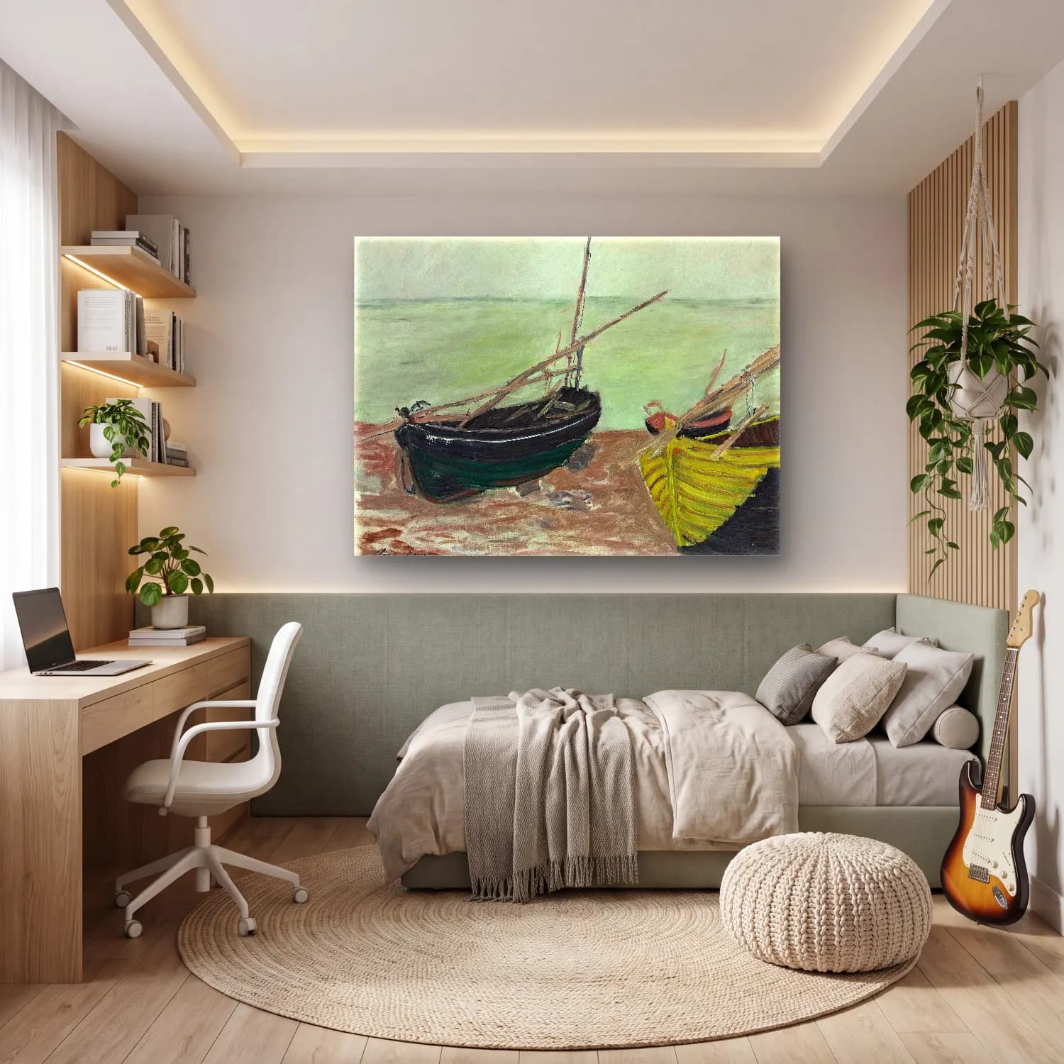 Claude Monet – Yelkenliler cam tablo — genç odasında