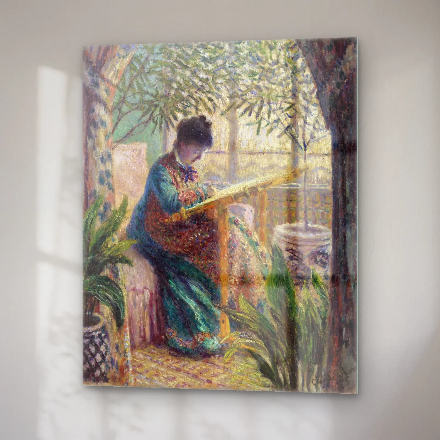 Claude Monet – Kitap Okuyan Kadın cam tablo — sağ açıdan görünüm