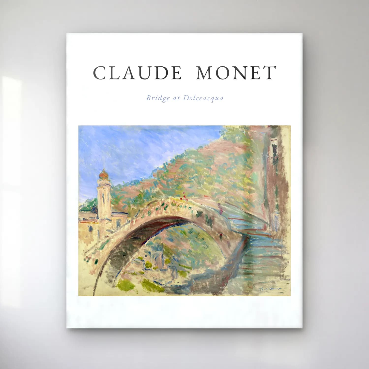 Claude Monet – Köprü – Bej Tonlar cam tablo — Claude Monet – Köprü – Bej Tonlar — vintage poster köprü