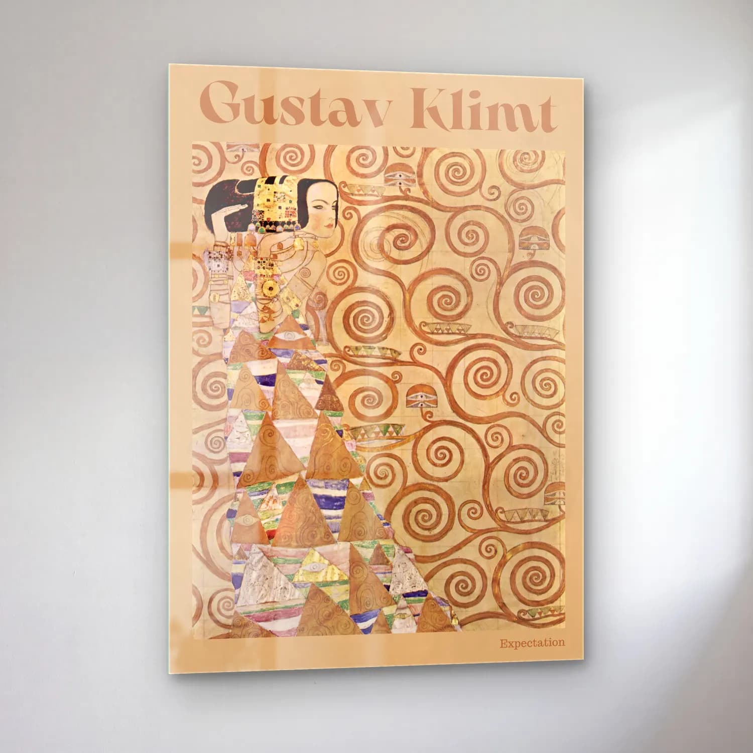 Gustav Klimt – Mitolojik Sahne cam tablo — sol açıdan görünüm