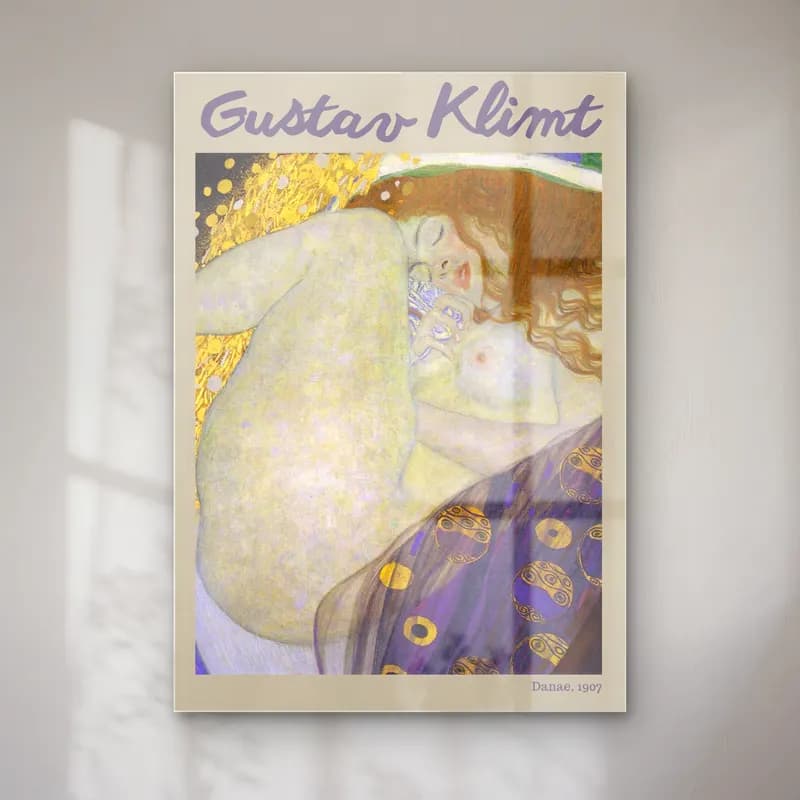 Gustav Klimt – Aşıklar – Bej Tonlar cam tablo — Gustav Klimt – Aşıklar – Bej Tonlar — empresyonist aşıklar