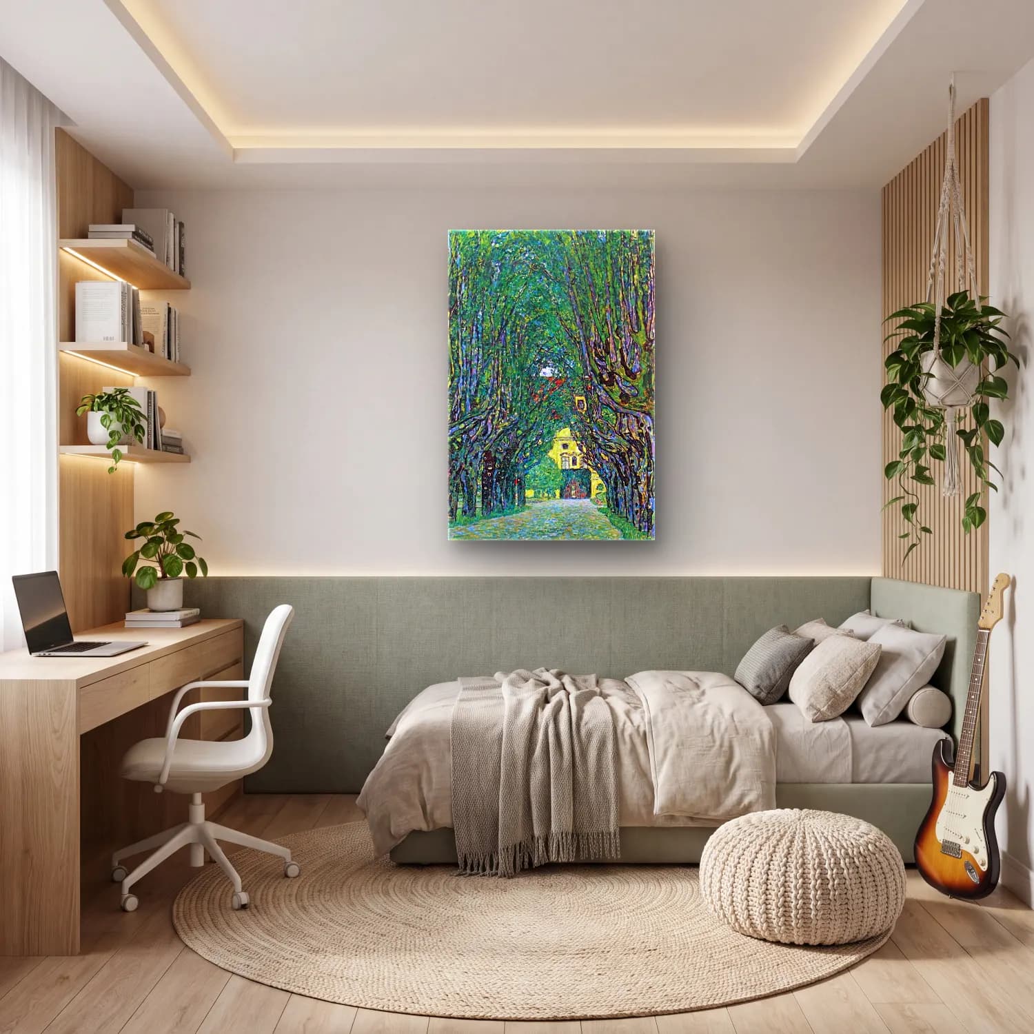 Gustav Klimt – Orman cam tablo — genç odasında
